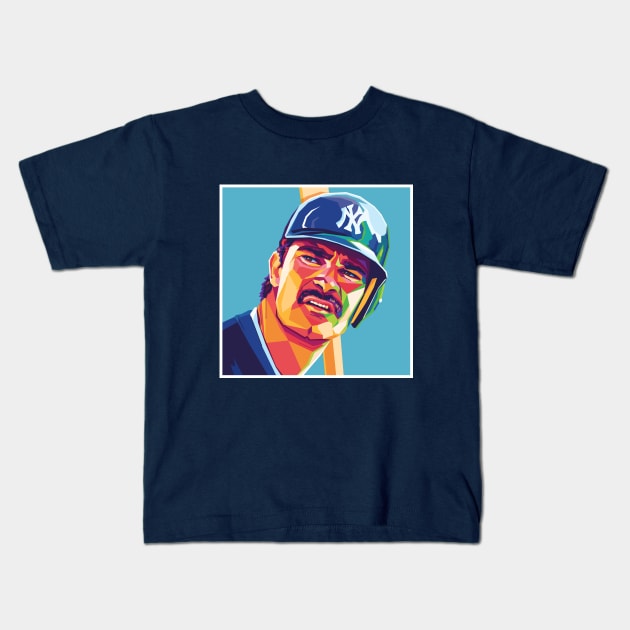 Donnie Baseball Kids T-Shirt by YayBacon